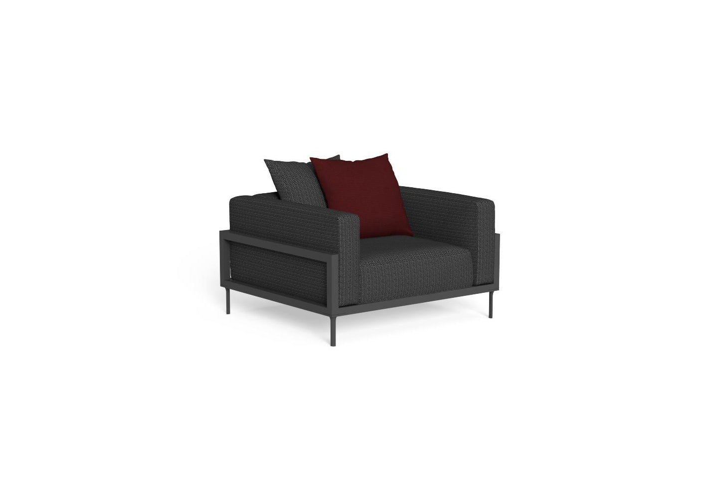 Finish - Graphite Frame Dark Grey Cushions