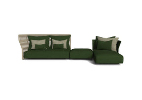 Finish - Beige Frame Green Cushions