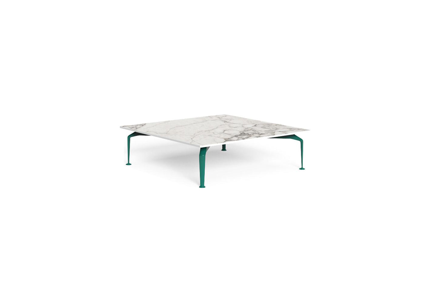 Finish - Teal Green Frame Calacatta Top