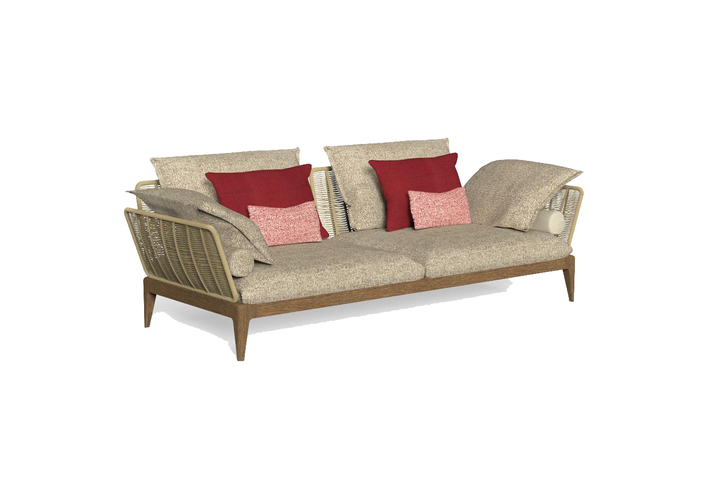 Finish - Smoke Frame Beige Cushion