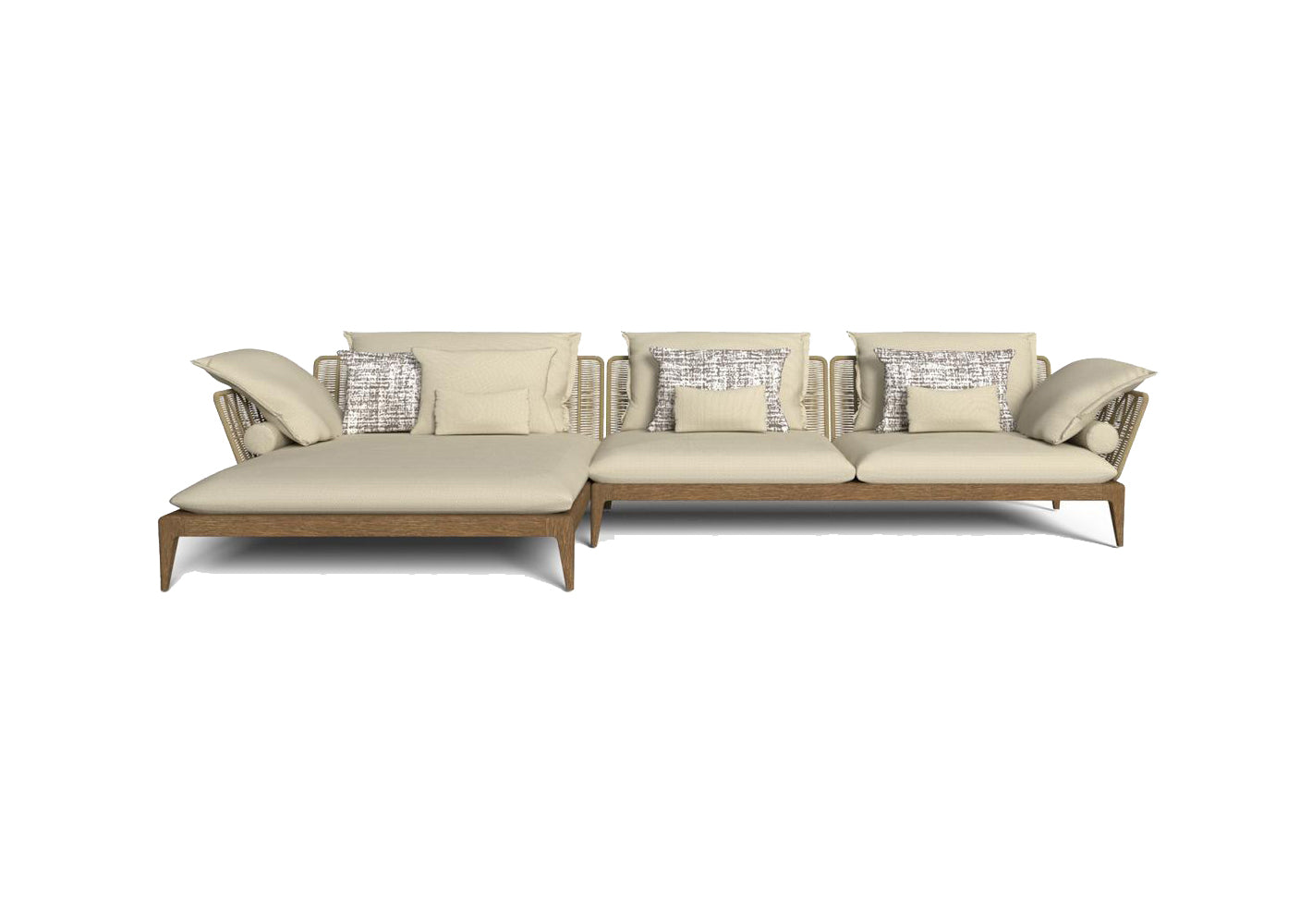 Finish - Smoke Frame Beige Cushion