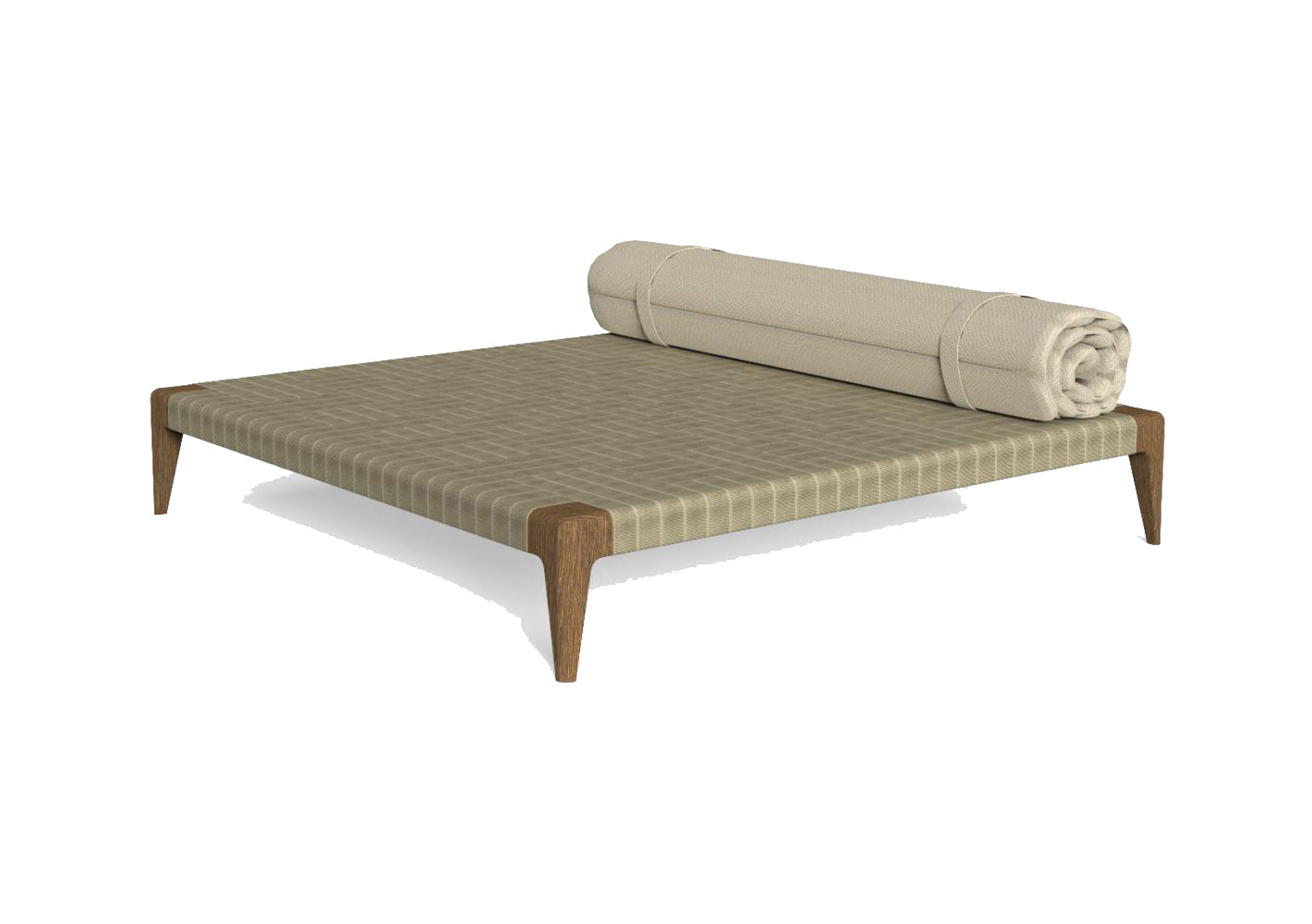 Finish - Smoke Bench Beige Pouf