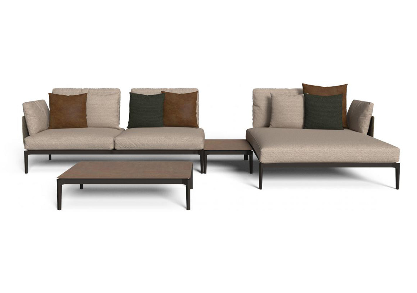 Finish - Mokka Frame Dove Melange Cushions