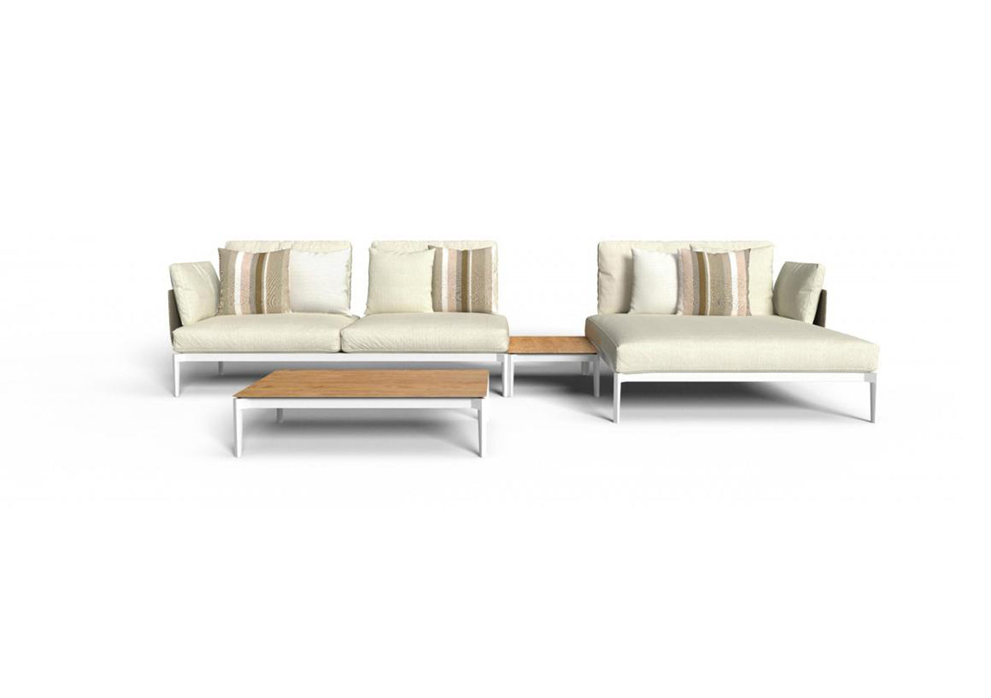 Finish - White Frame Iris Sand Cushions