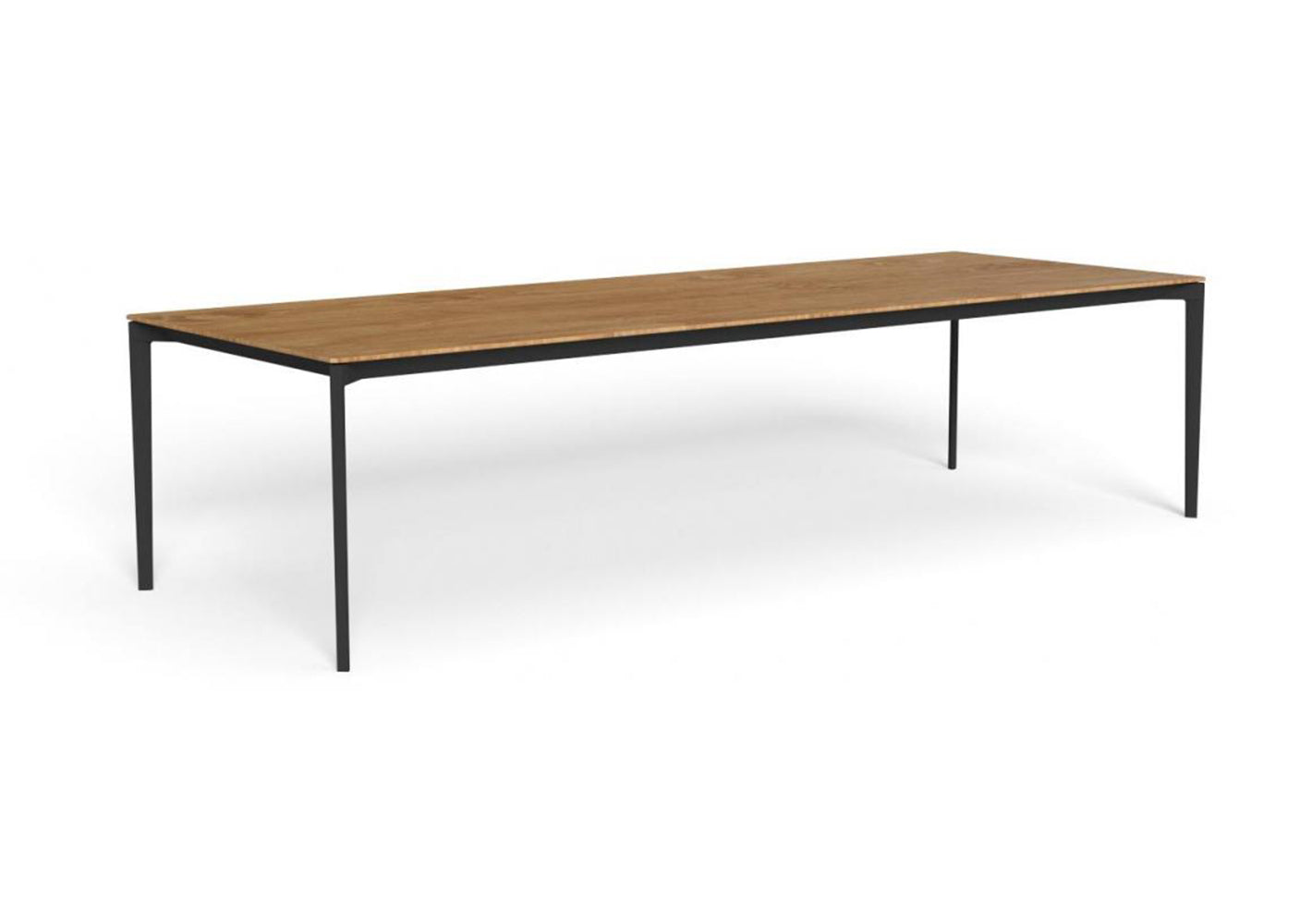 Finish - Graphite Frame Natural Teak Top