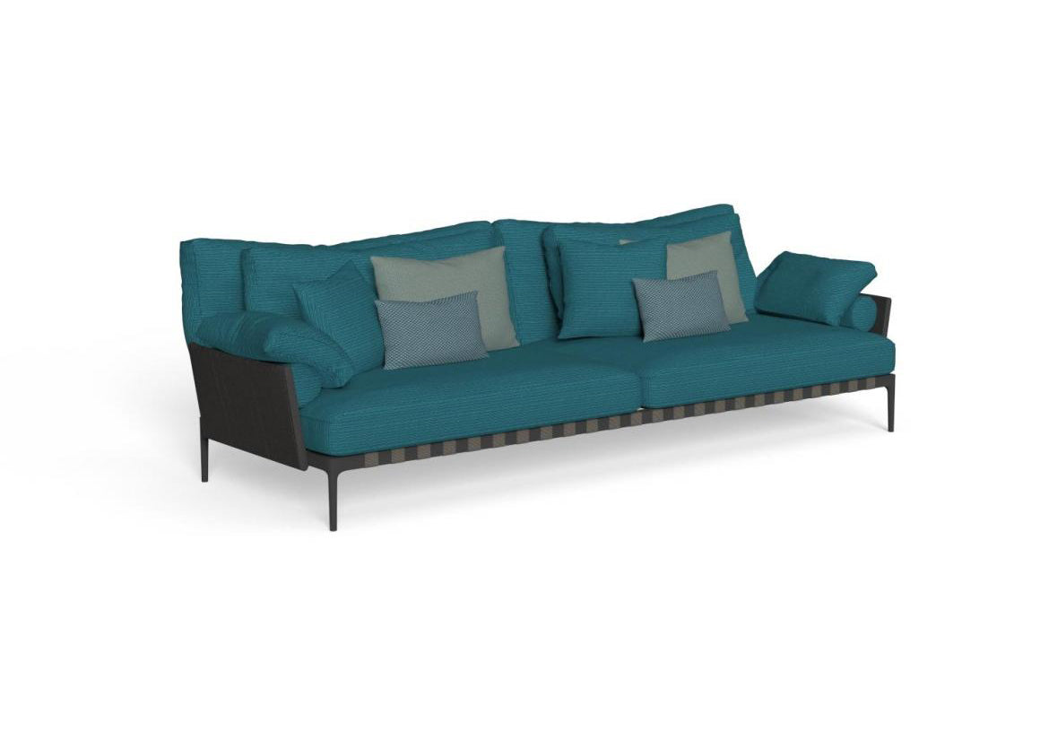 Finish - Graphite Frame Deep Ocean Cushions