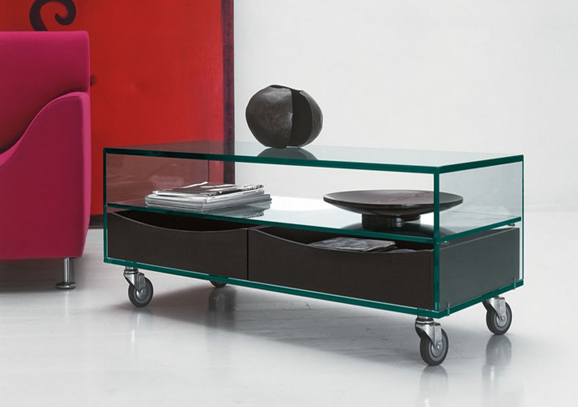 Comò Basso Coffee Table On Wheels