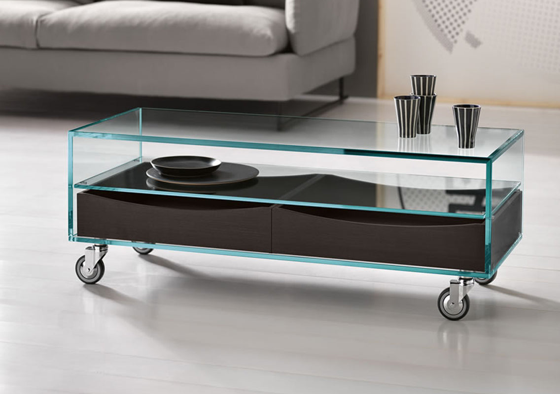 Comò Basso Coffee Table On Wheels