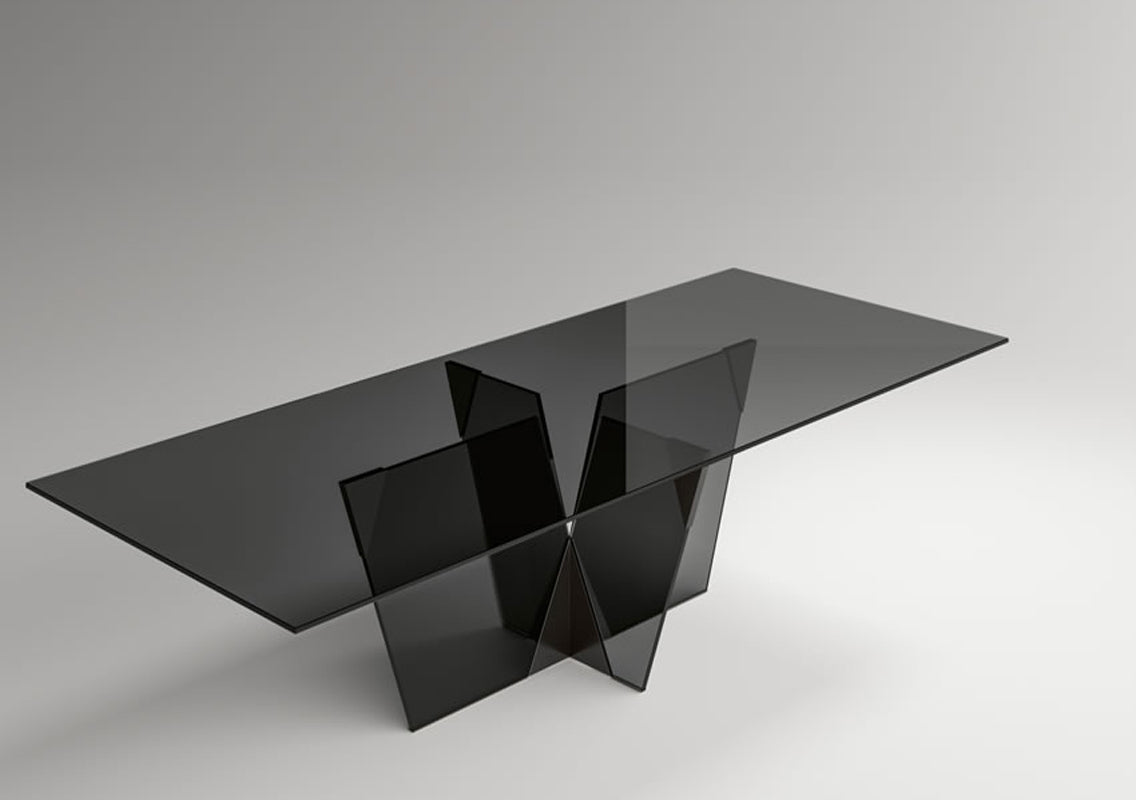 Crossover Glass Dining Table