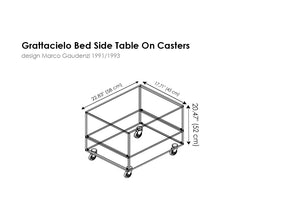 Grattacielo Bed Side Table On Casters
