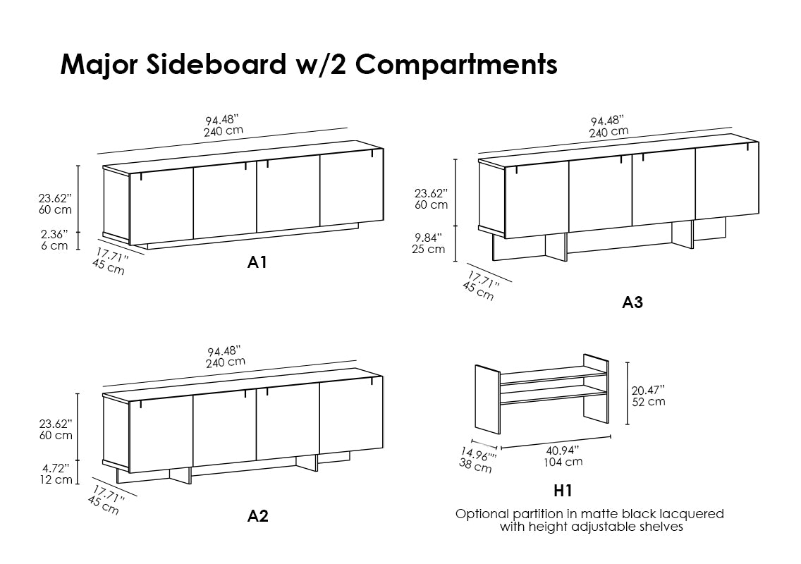 Major Sideboard w/2 compartments