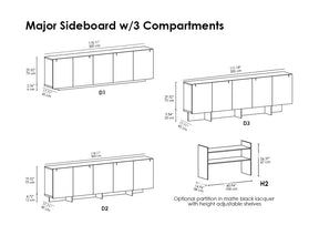 Major Sideboard w/3 Compartments