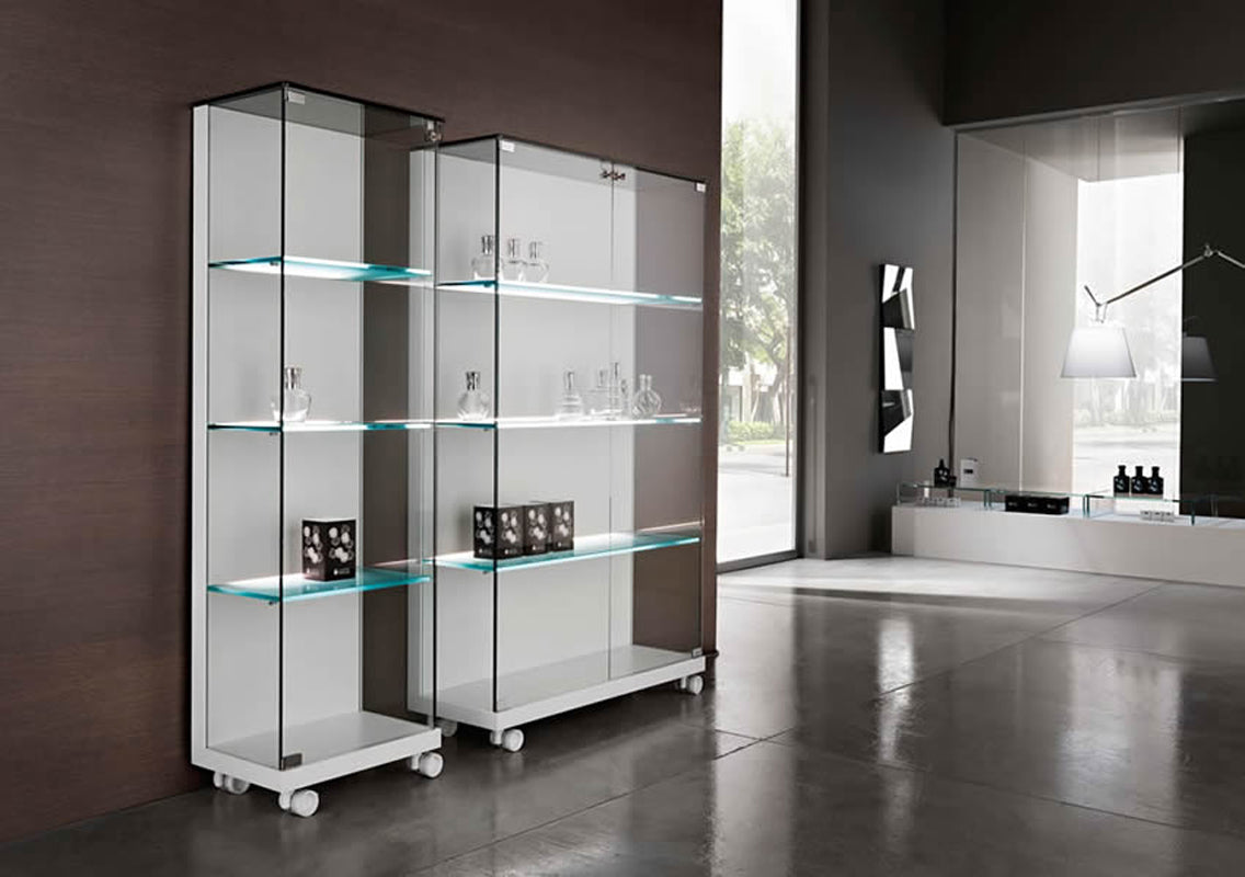 Medora Display Cabinet On Casters