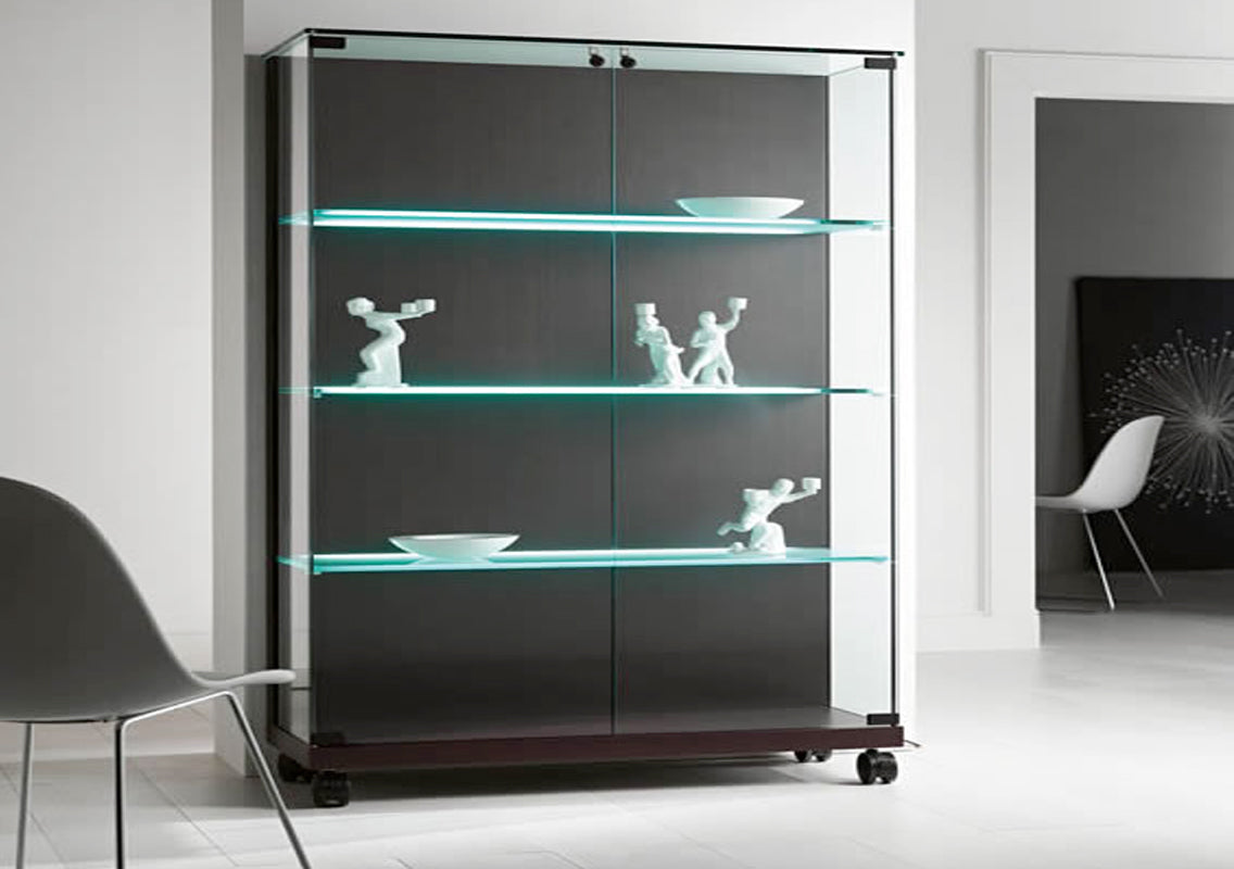 Medora Display Cabinet On Casters