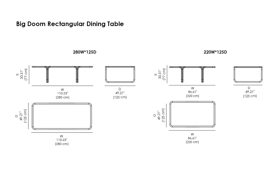 Big Doom Rectangular Dining Table