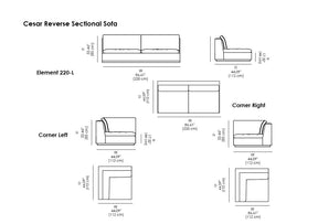 Cesar Reverse Sectional Sofa